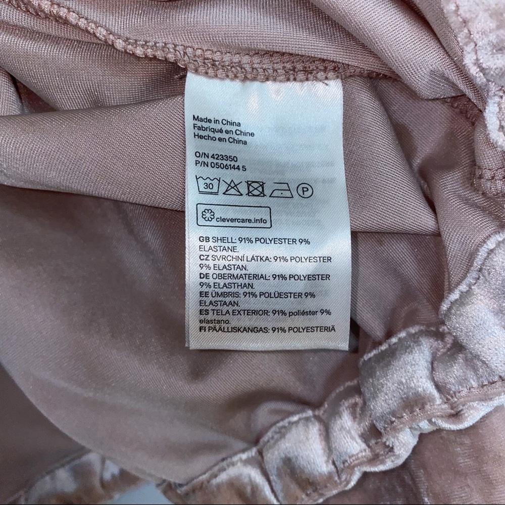 Crushed Velvet Rose Gold Pink Full Zip Jacket - Picture 10 of 11